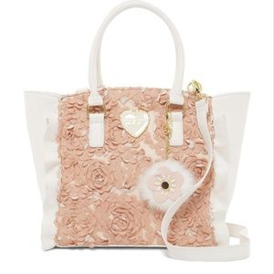 Betsey Johnson Leather & Lace Satchel